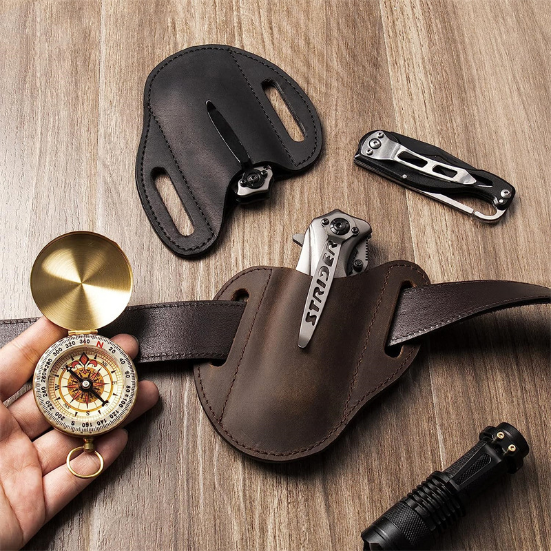 Vintage Collectible Knife - Casing Kulit Asli untuk Tempat Pisau
