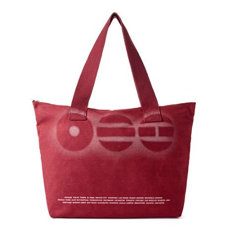 Tas Tote Kanvas Merah Bermotif - Vintage Collectible Shop ulasan dan harga