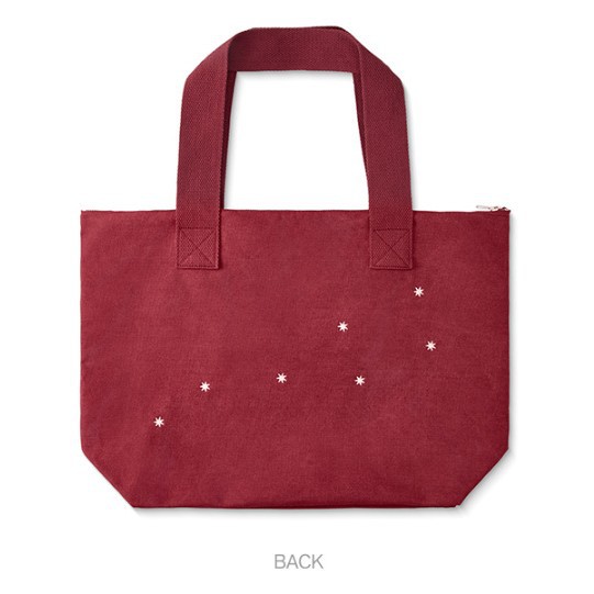 Tas Tote Kanvas Merah Bermotif - Vintage Collectible Shop ulasan dan harga