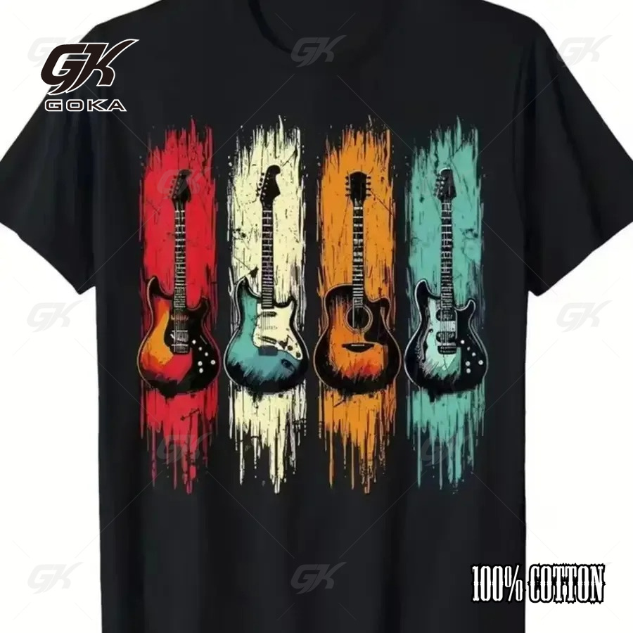 Kaos Grafis Koleksi Gitar Retr - Collectible Vintage T Shirts ulasan dan harga